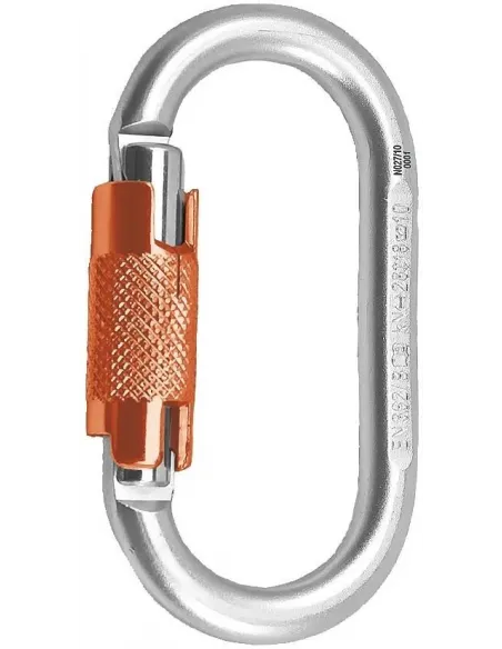 Oval Steel 2Lock Carabiner