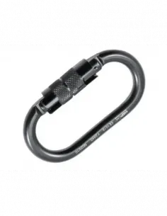 Καραμπίνερ Oval Steel Twist Lock μαύρο