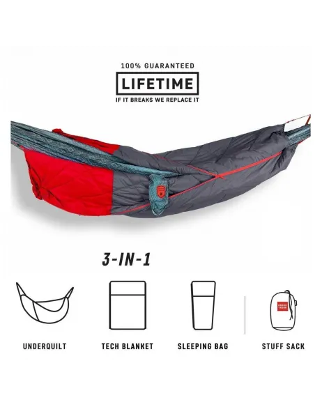 Hængekøjetæppe, sovepose & underquilt 360° ThermaQuilt 3-in-1
