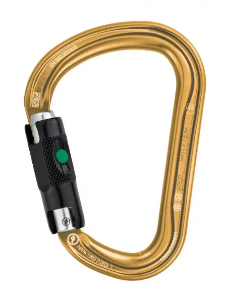 William Ball Lock Gold Carabiner