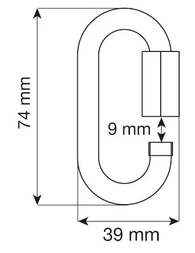 Mosquetón 8mm Quick Link Oval Steel