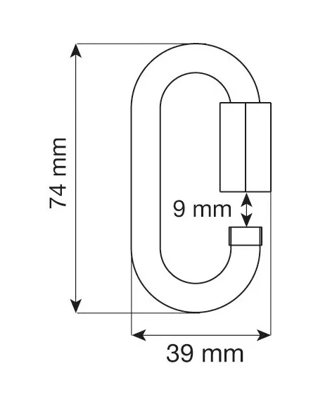 Mosquetón 8mm Quick Link Oval Steel