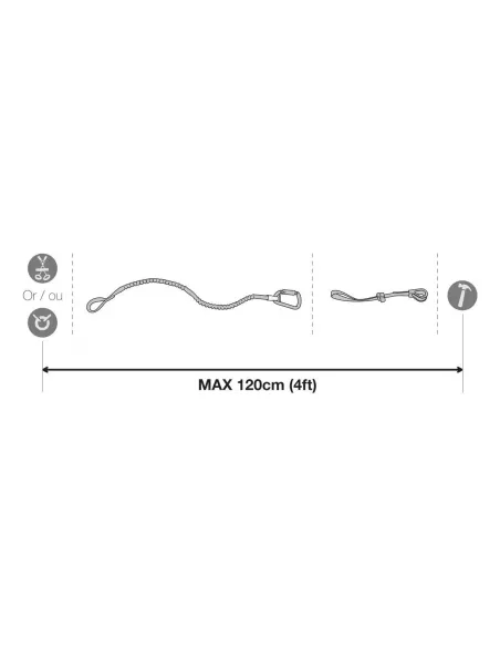 Extendable drop-prevention tether Tooleash