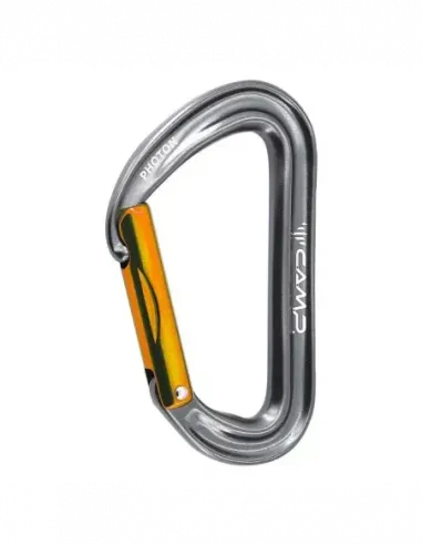 Photon Straight Gate Graphite/Orange Carabiner