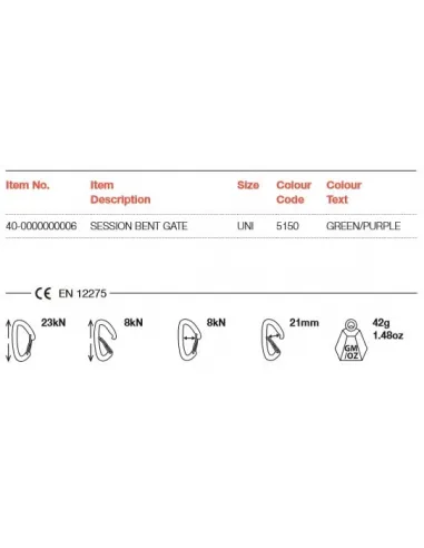 Session Bent Gate Carabiner