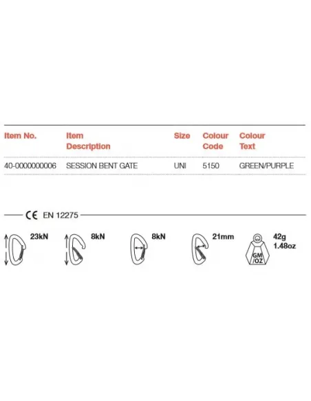 Session Bent Gate Carabiner