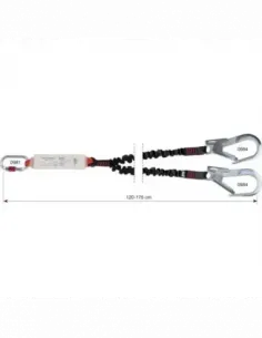 Shock Absorber Rewind Double 120-175cm with Alu Connectors