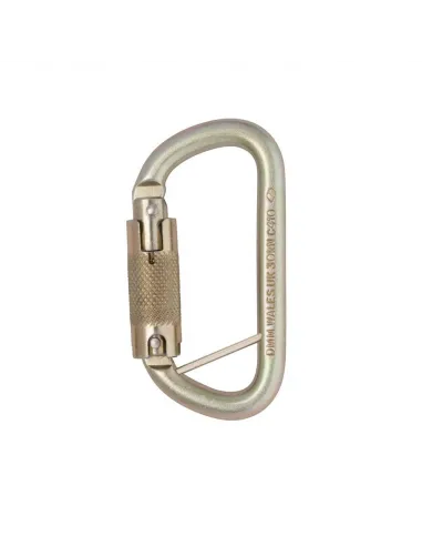 10mm Steel Equal D Locksafe Carabiner with Captive Bar
