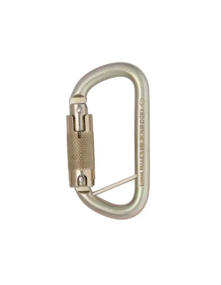 10mm Steel Equal D Locksafe Carabiner with Captive Bar