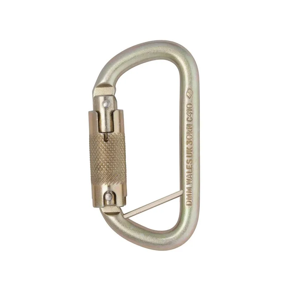 Karabiner 10mm Steel Equal D Locksafe mit Sicherungsstift