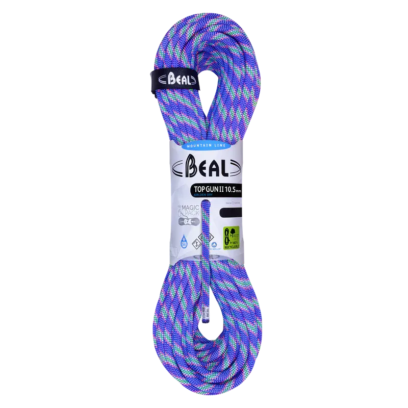 Dynamisches Seil Top Gun UNICORE 10,5mm : Farbe - Blau, Länge - 70 m, Typ - Golden Dry