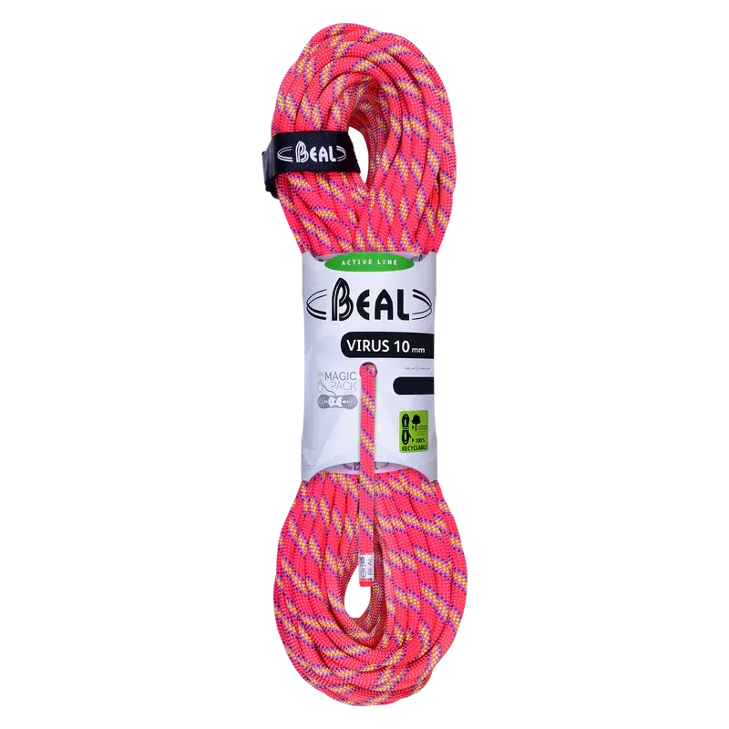 Dynamisches Seil Virus 10mm : Farbe - Pink, Länge - 80 m