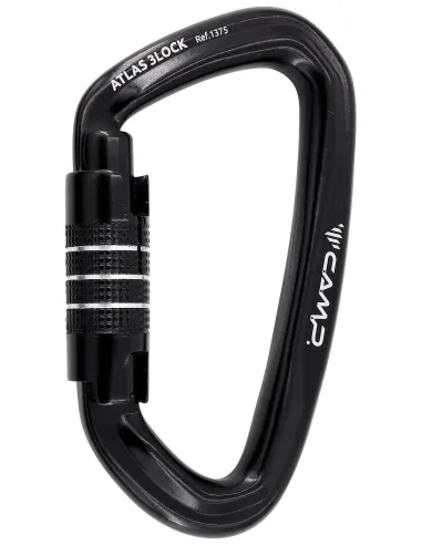 Atlas 3Lock Black Carabiner