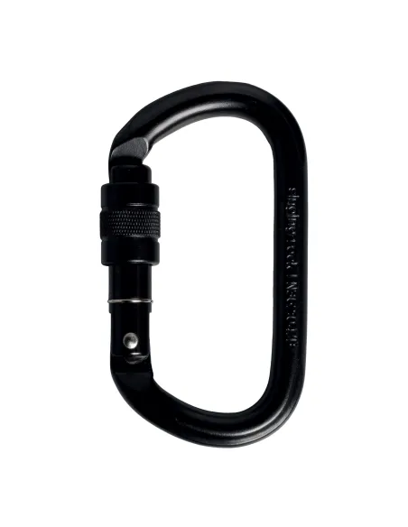 Oval Steel Screw Lock Carabiner