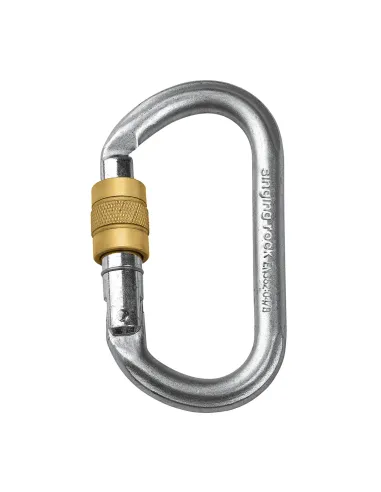 Oval Steel Screw Lock Carabiner