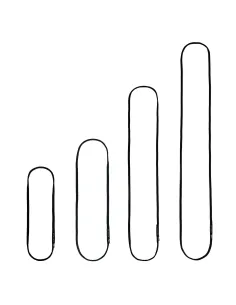 Μαύρο Open Sling 14 mm 150 cm