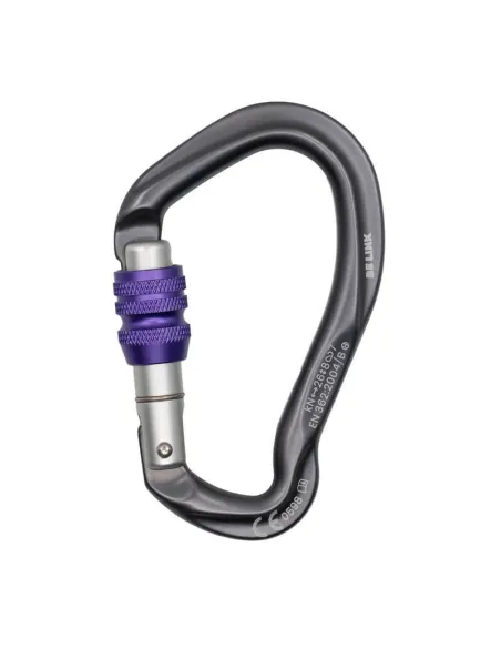 Be Link Screw Lock Karabiner Mattgrau