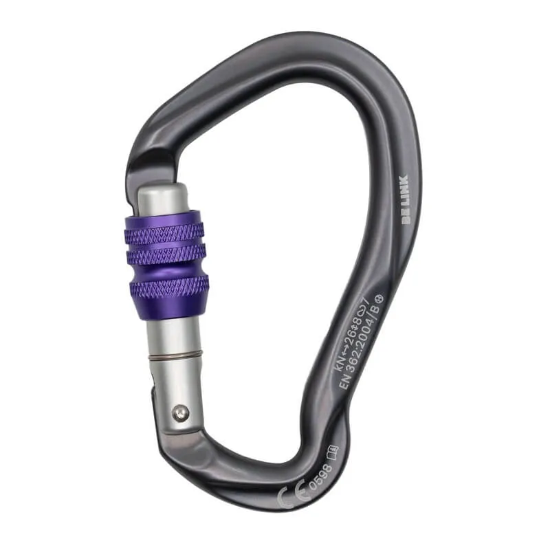 Be Link Screw Lock Karabiner Mattgrau