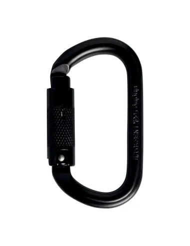 Oval Steel Triact Lock Carabiner Black