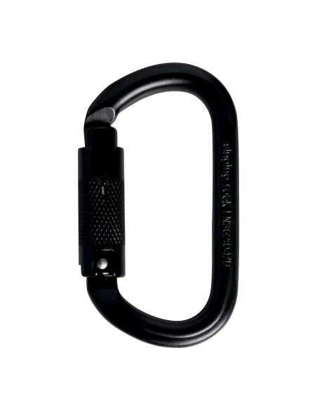 Oval Steel Triact Lock Carabiner Black