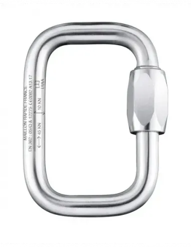 Zinc-Plated Steel - Square 10mm CE EN Carabiner