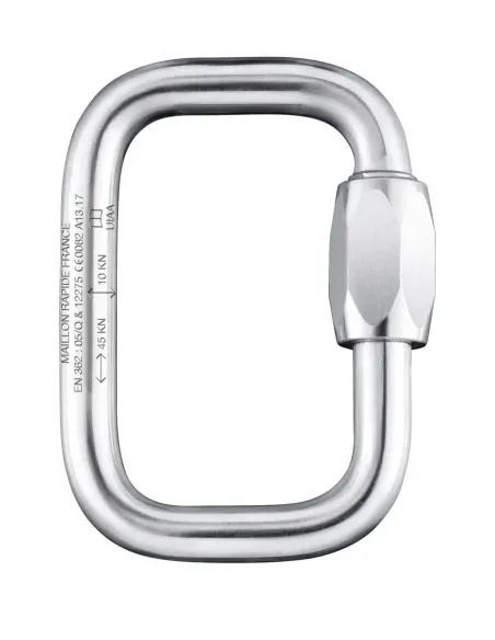 Zinc-Plated Steel - Square 10mm CE EN Carabiner