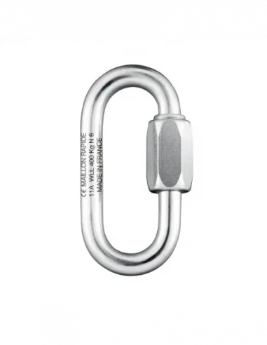 Zinkbelagt stål - Oval 4mm karabinhage