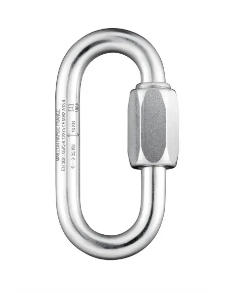 Zinkbelagt stål - Oval 8mm CE EN karabinhage
