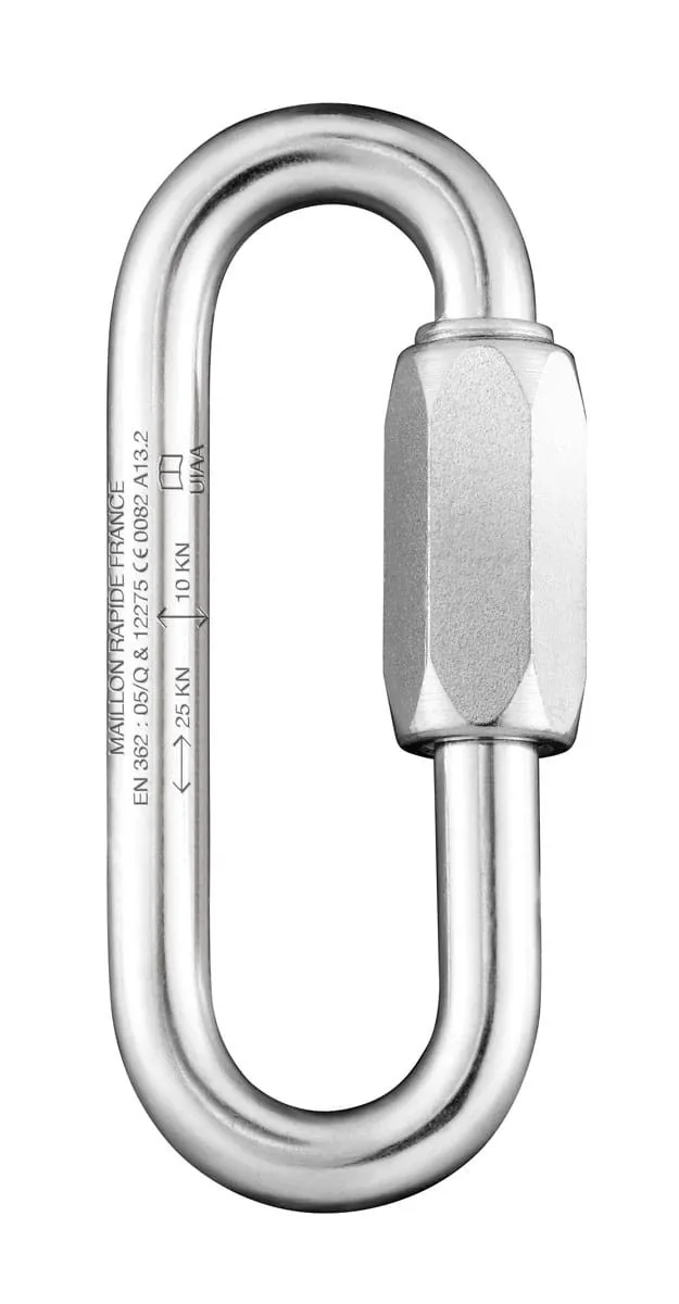 Karabiner Long Verzinkter Stahl - Oval 10mm