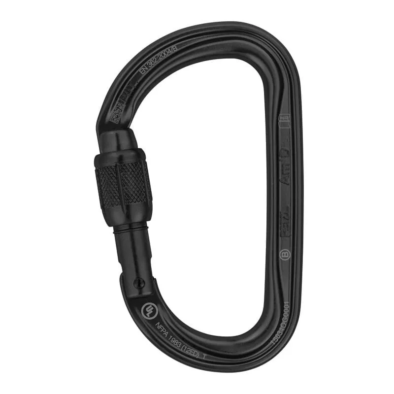 Karabiner Am'D Screw Lock Schwarz